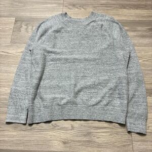 Gap Grey Knit Textured Sweater Size XL minimalist winter